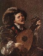 TERBRUGGHEN, Hendrick Lute Player awr USA oil painting reproduction